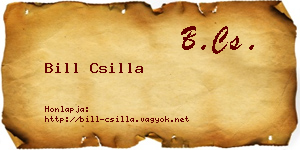 Bill Csilla névjegykártya